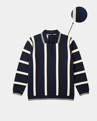 Premium Old Money Half Zipper - 001 - Blue