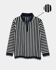 Premium Old Money Half Zipper - 002 Black