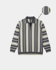 Premium Old Money Half Zipper - 003 Grey