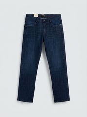 INDIGO WHISKER WASH — Premium Straight Fit Jeans D-1