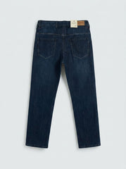 INDIGO WHISKER WASH — Premium Straight Fit Jeans D-1