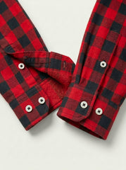 Crimson Grid — Button Down Shirt