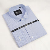 Azure Pinstripe Formal Shirt