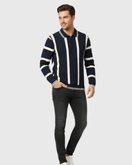 Premium Old Money Half Zipper - 001 - Blue