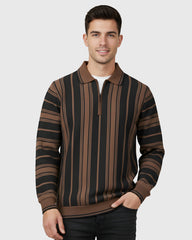 Premium Old Money Half Zipper - 003 Brown