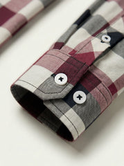 Bordeaux Plaid — Button Down Shirt