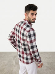 Bordeaux Plaid — Button Down Shirt