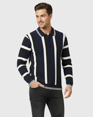 Premium Old Money Half Zipper - 001 - Blue