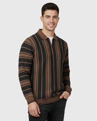 Premium Old Money Half Zipper - 003 Brown