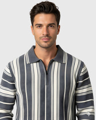 Premium Old Money Half Zipper - 003 Grey