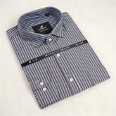 Steel Chalk Stripe Formal Shirt