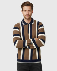 Premium Old Money Half Zipper - 001 - Brown