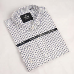 Navy Grid Formal Shirt
