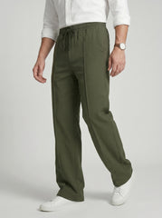 Ranger Olive Tapered Pleat Trouser — Deep Olive