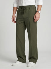 Ranger Olive Tapered Pleat Trouser — Deep Olive