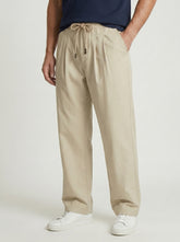 Sahara Plain Trouser — Warm Sand Beige