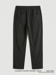Noir Plain Trouser — Deep Charcoal Black