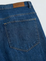 MEDIUM BLUE WASHED — Premium Straight Fit Jeans D-2