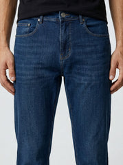 MEDIUM BLUE WASHED — Premium Straight Fit Jeans D-2