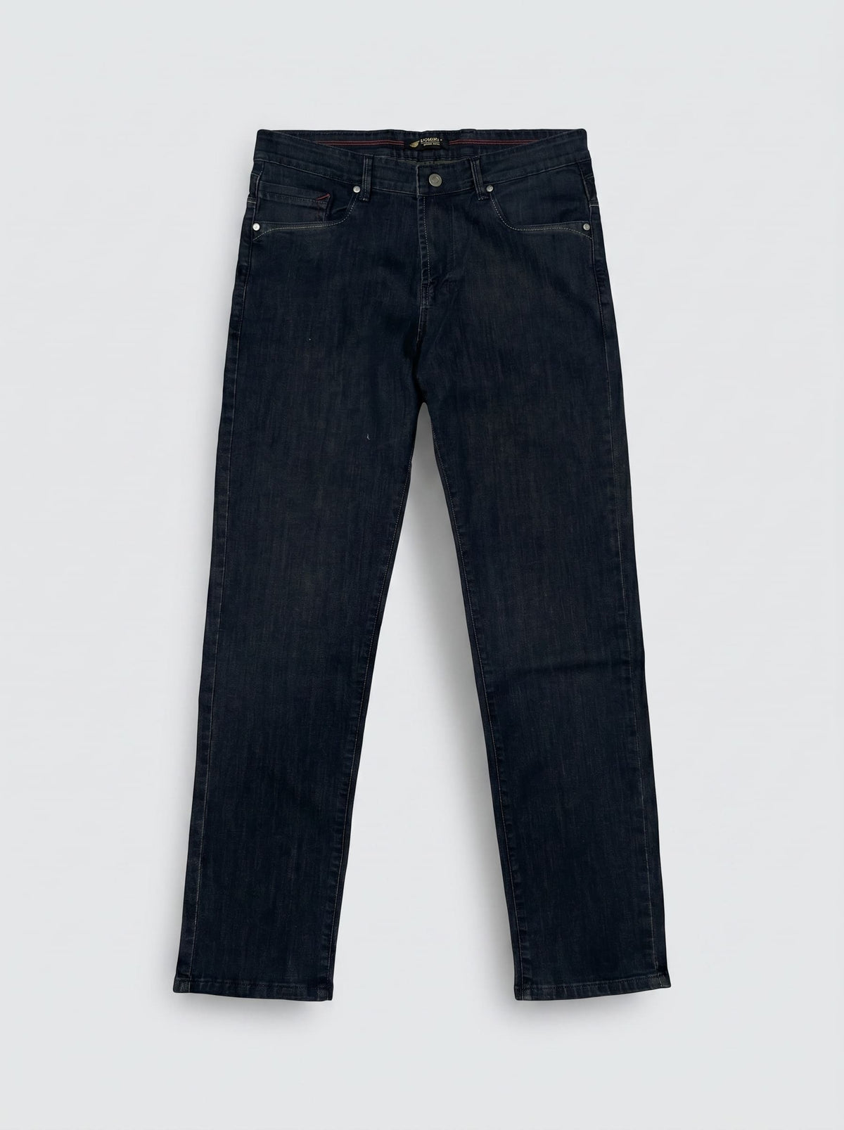DARK CHARCOAL WASHED —Premium Straight Fit Jeans D-1
