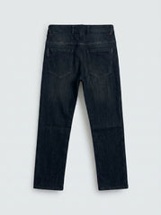 DARK CHARCOAL WASHED —Premium Straight Fit Jeans D-1
