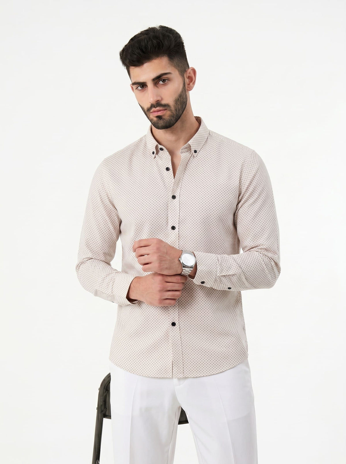Ivory Micro — Button Down Shirt