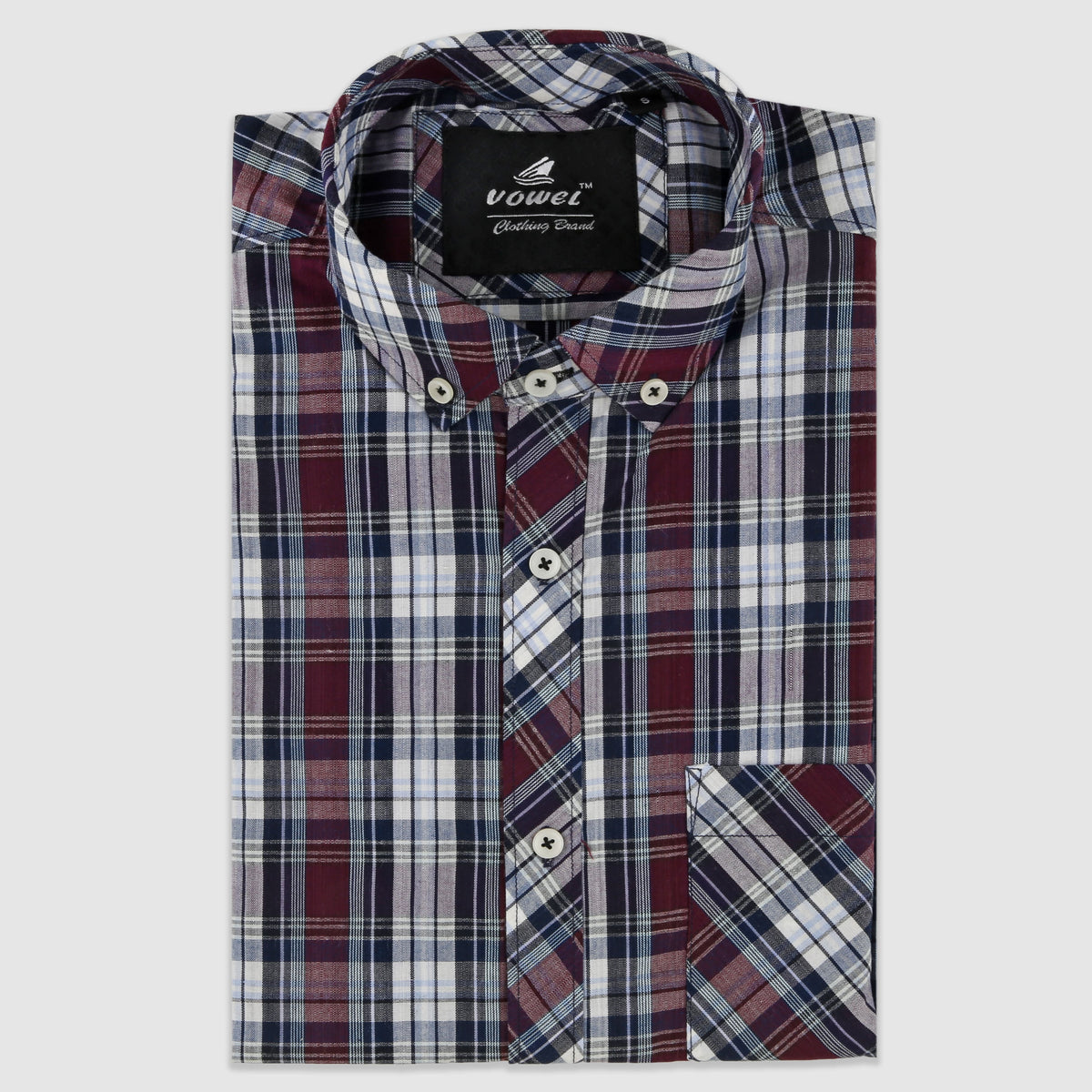 Merlot Plaid — Button Down Shirt