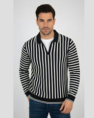 Premium Old Money Half Zipper - 002 Black