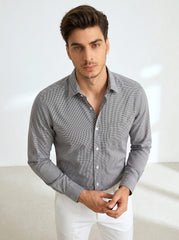 Charcoal Grid Formal Shirt