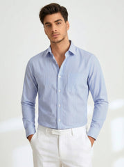 Azure Pinstripe Formal Shirt