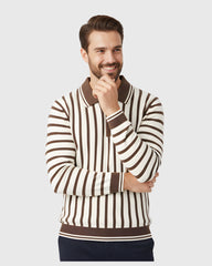 Premium Old Money Half Zipper - 002 Brown