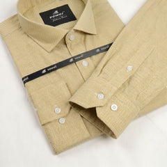 Golden Gingham Formal Shirt
