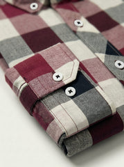 Bordeaux Plaid — Button Down Shirt