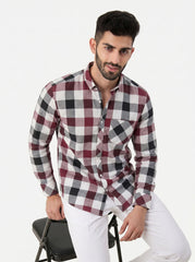Bordeaux Plaid — Button Down Shirt