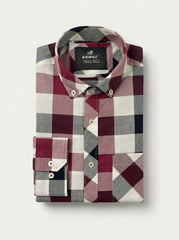 Bordeaux Plaid — Button Down Shirt