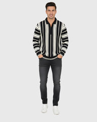 Premium Old Money Half Zipper - 003 Black