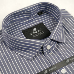 Steel Chalk Stripe Formal Shirt