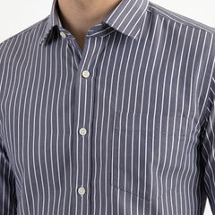Steel Chalk Stripe Formal Shirt