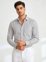 Blanc Pinstripe Formal Shirt