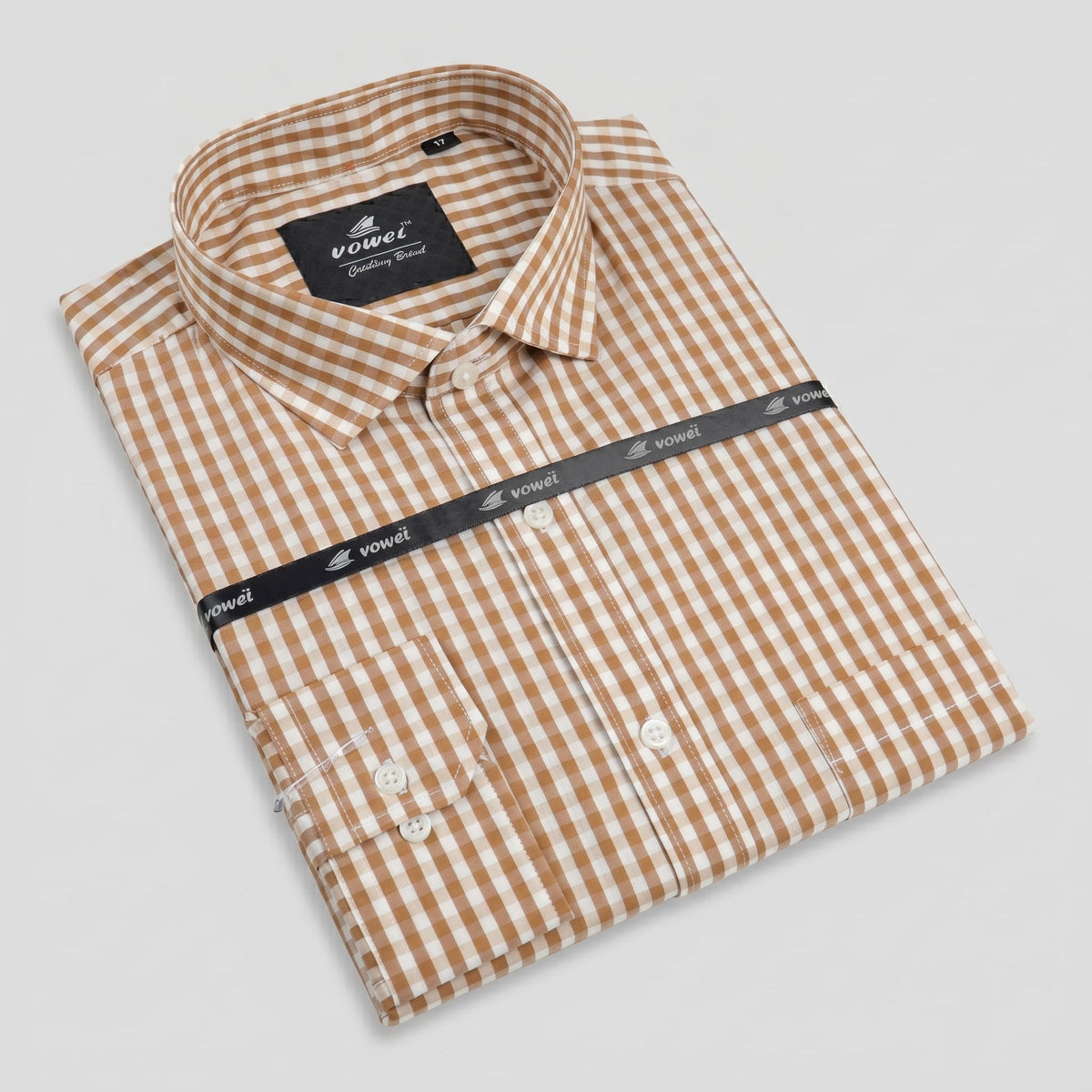 Caramel Gingham Formal Shirt