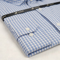 Sky Gingham Formal Shirt