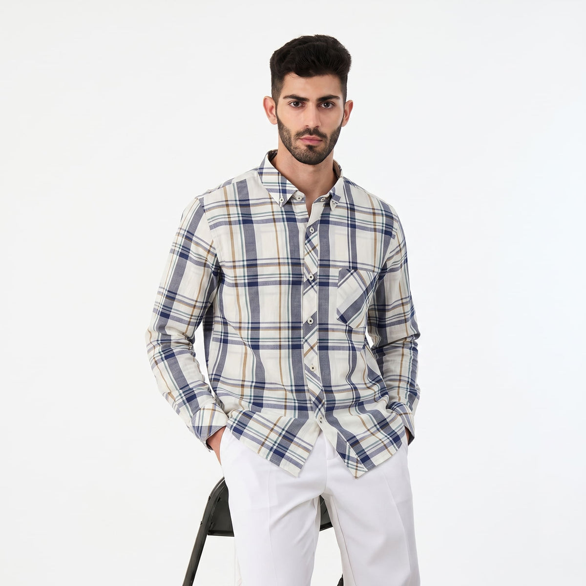 Shoreline Plaid — Button Down Shirt
