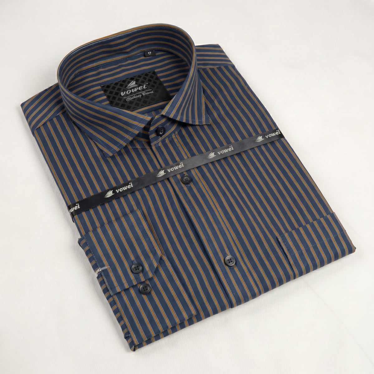 Midnight Gold Stripe Formal Shirt
