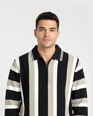 Premium Old Money Half Zipper - 001 - Black