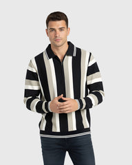 Premium Old Money Half Zipper - 001 - Black