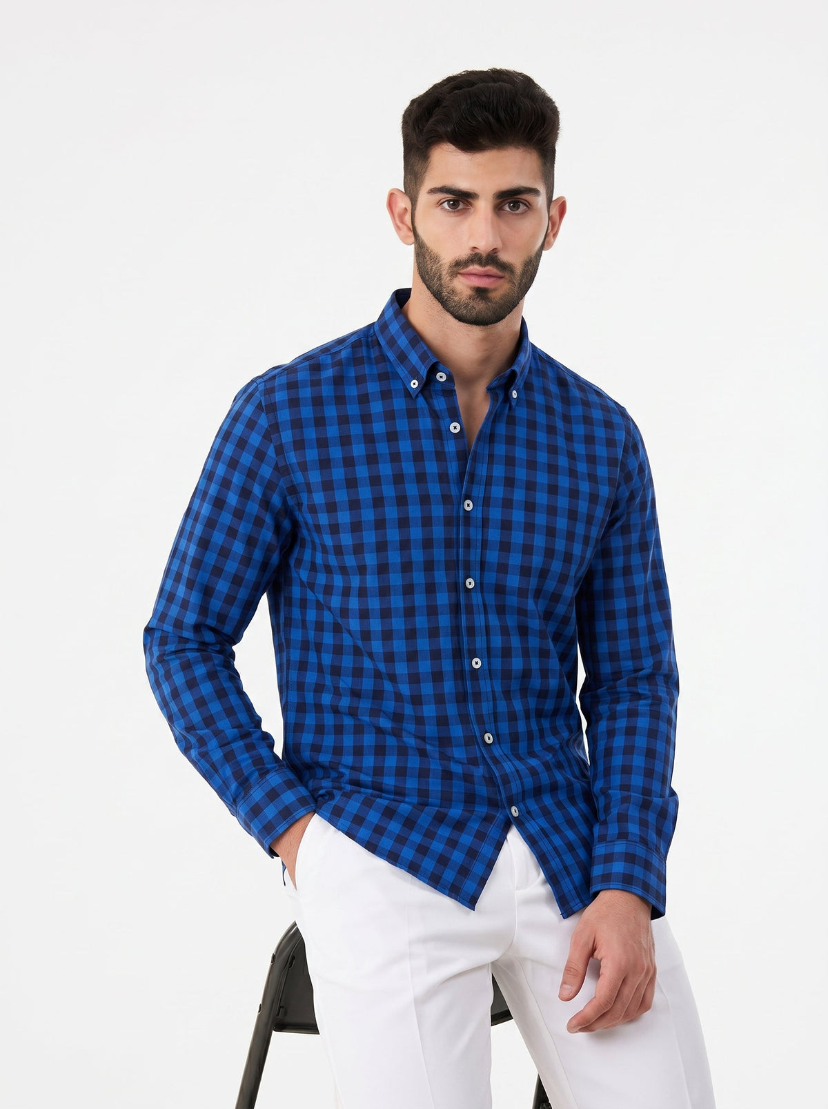 Royal Block — Button Down Shirt